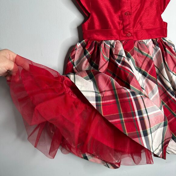 Gymboree Holiday Christmas Dress Red Short Sleeve Top Plaid Skirt Bottom Size 2T - Picture 5 of 7